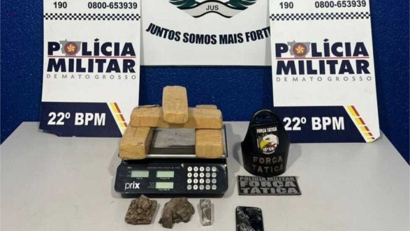 Homem é preso pela PM com quatro tabletes de maconha