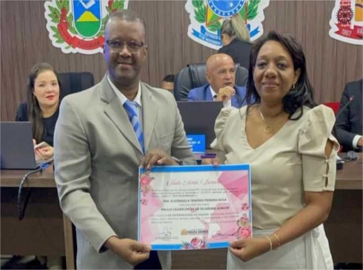Secretária de Comunicação da Câmara de Cuiabá é homenageada em Várzea Grande