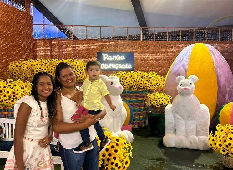 “Olhar sensível da primeira-dama e do governador é muito importante para as crianças”, destaca mãe sobre a Páscoa Abençoada do SER Família