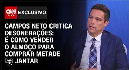 “É como vender o almoço para comprar metade do jantar”, diz Campos Neto à CNN em crítica a desonerações