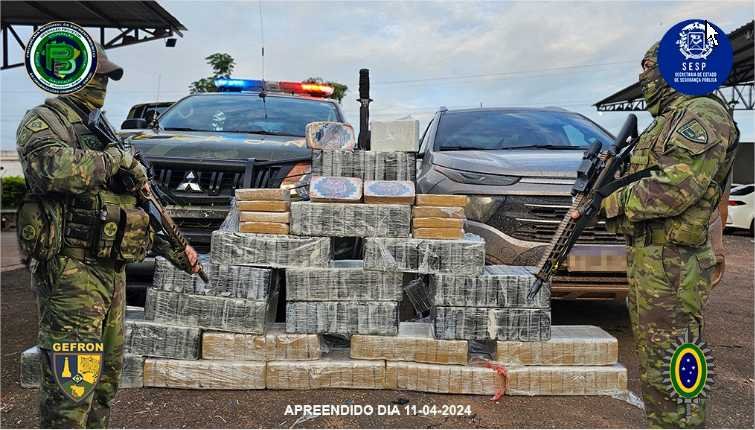 Gefron apreende mais de 230 quilos de drogas em Porto Esperidião