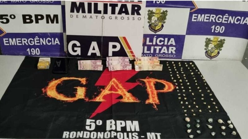 PM prende dupla por tráfico de drogas e apreende 98 porções de cocaína