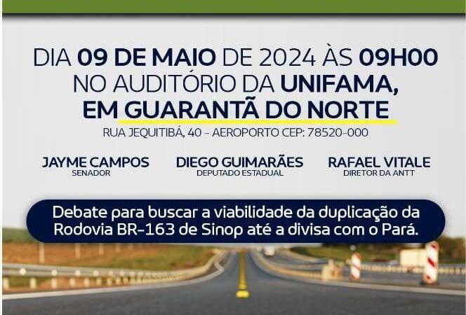 Abaixo-assinado em defesa da duplicação da BR-163 é lançado