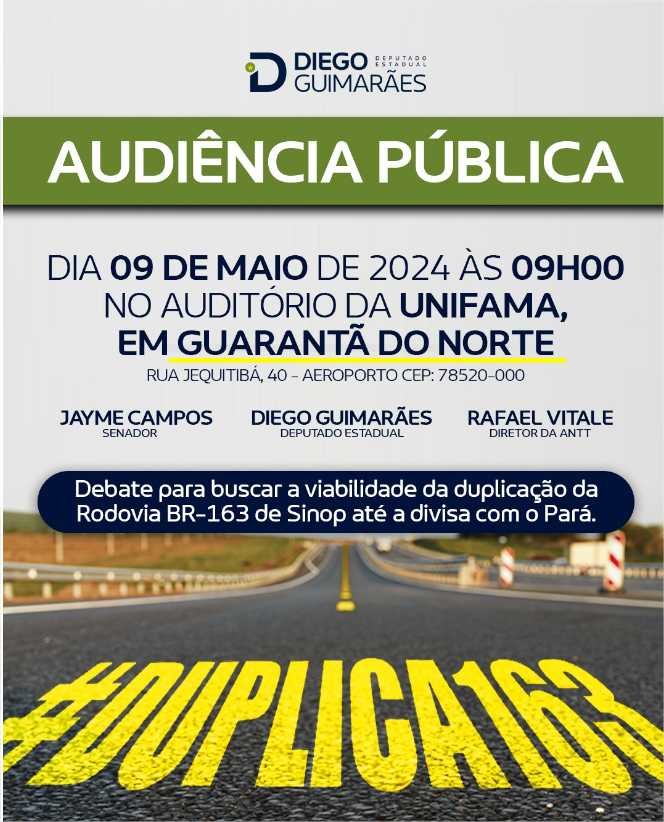 Abaixo-assinado em defesa da duplicação da BR-163 é lançado