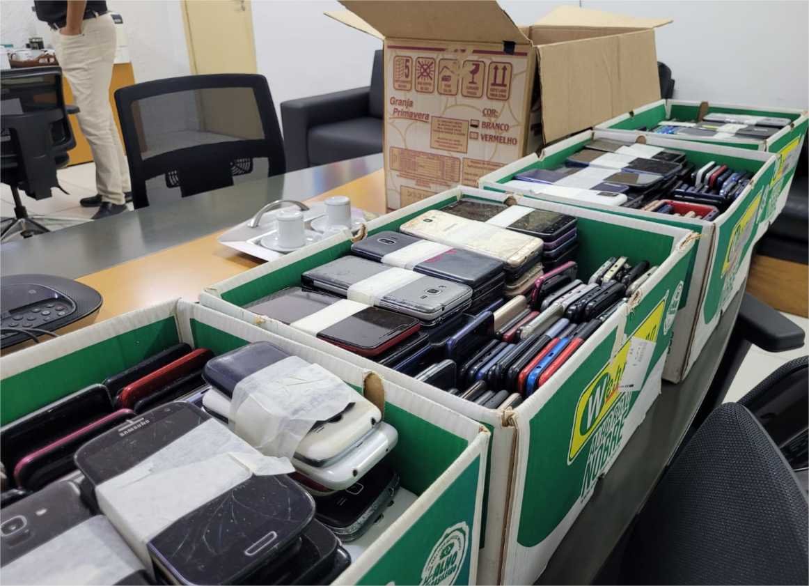Seciteci recebe da Sesp mil celulares apreendidos pelo sistema prisional para aulas de curso de qualificação