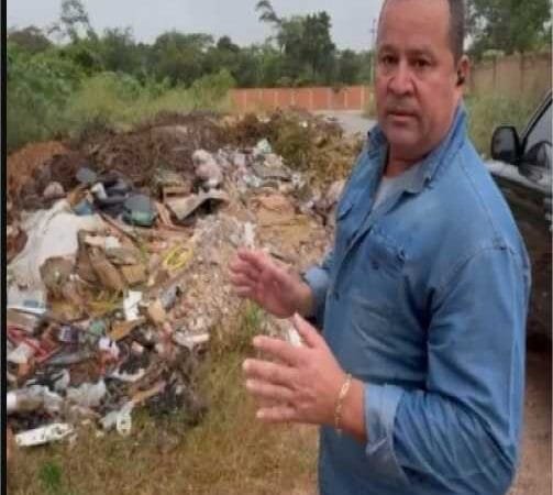 Sargento Vidal denuncia descarte irregular de animais mortos em terreno baldio de Cuiabá