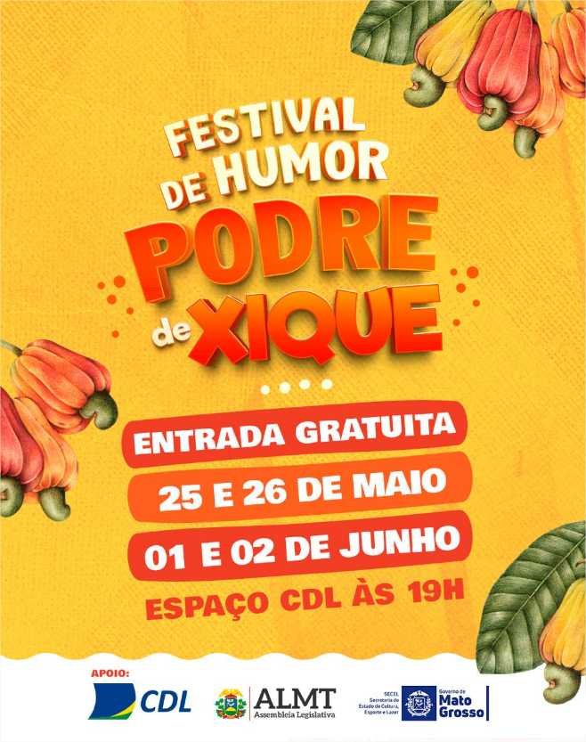 *Com Kbça Pensante, Xomano e 11 comediantes, vem aí Festival de Humor Podre de Xique: os melhores do stand up em MT