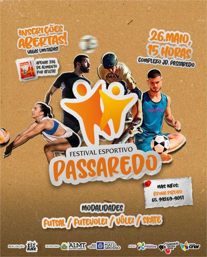 Festival Esportivo Passaredo é realizado no dia 26.05 com competições esportivas