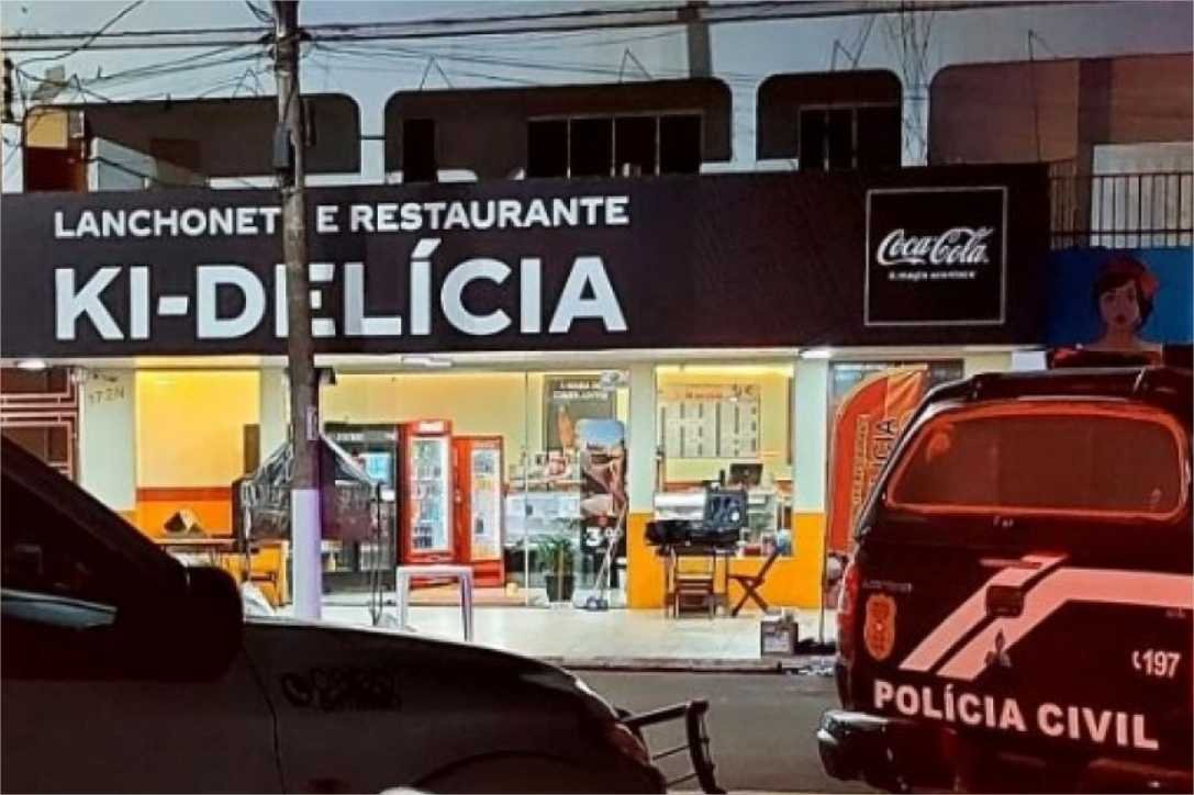 Criminosos invadem lanchonete e acertam alvo com cinco tiros