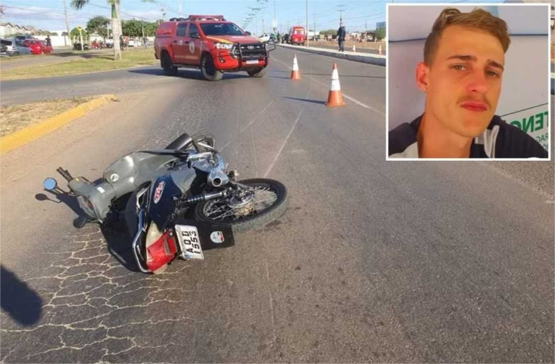 Jovem morre após perder controle de moto e colidir com poste