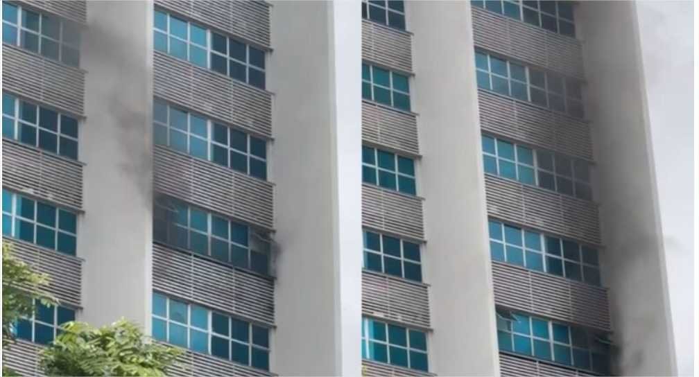 Prédio da avenida do CPA pega fogo nesta segunda-feira; veja vídeo