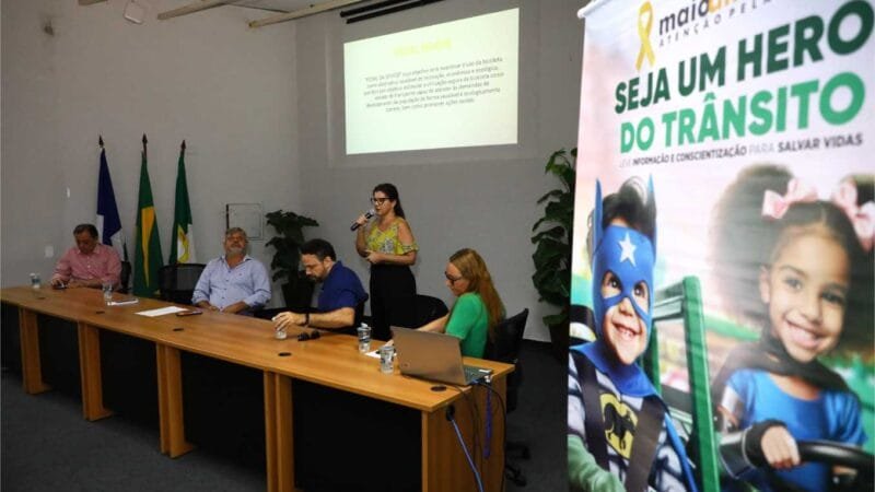 Maio Amarelo: Semob lança campanha nas escolas de Cuiabá para conscientizar alunos sobre segurança no trânsito