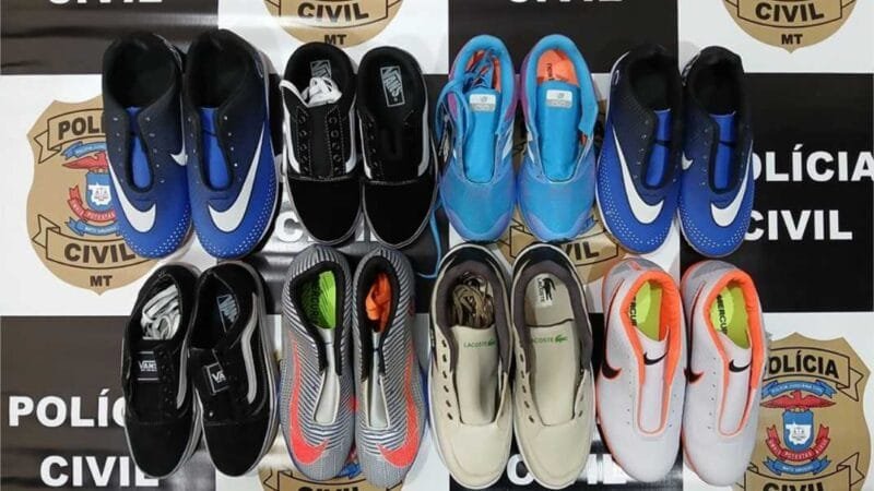 Polícia Civil doa 1,5 mil pares de tênis apreendidos no combate à pirataria para vítimas no RS