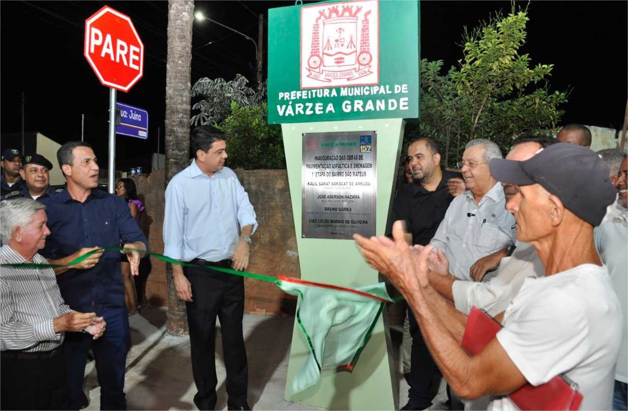 Primeira etapa de pavimentação asfáltica e drenagem transforma bairro São Mateus em Várzea Grande