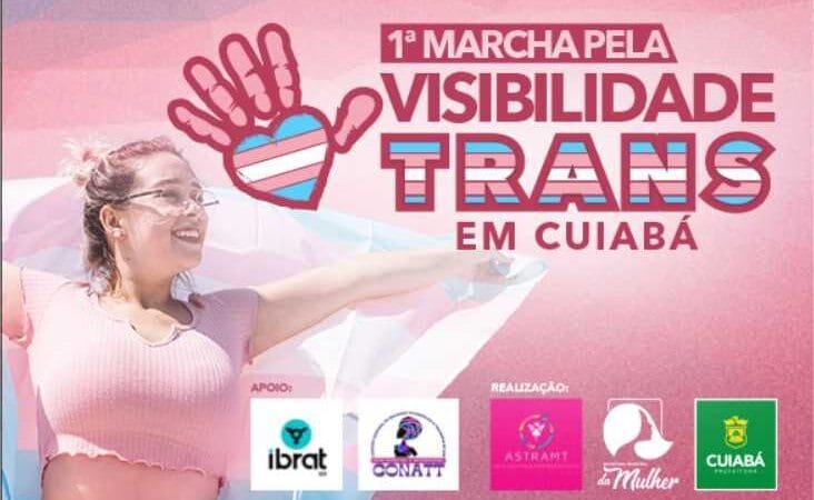 Secretaria da Mulher participa da 1ª Marcha da Visibilidade Trans em MT
