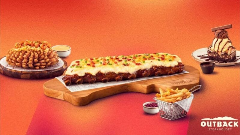Outback inova e lança torre Bloomin’ Onion com camarões, Ribs com Catupiry® Original e brownie, KitKat®