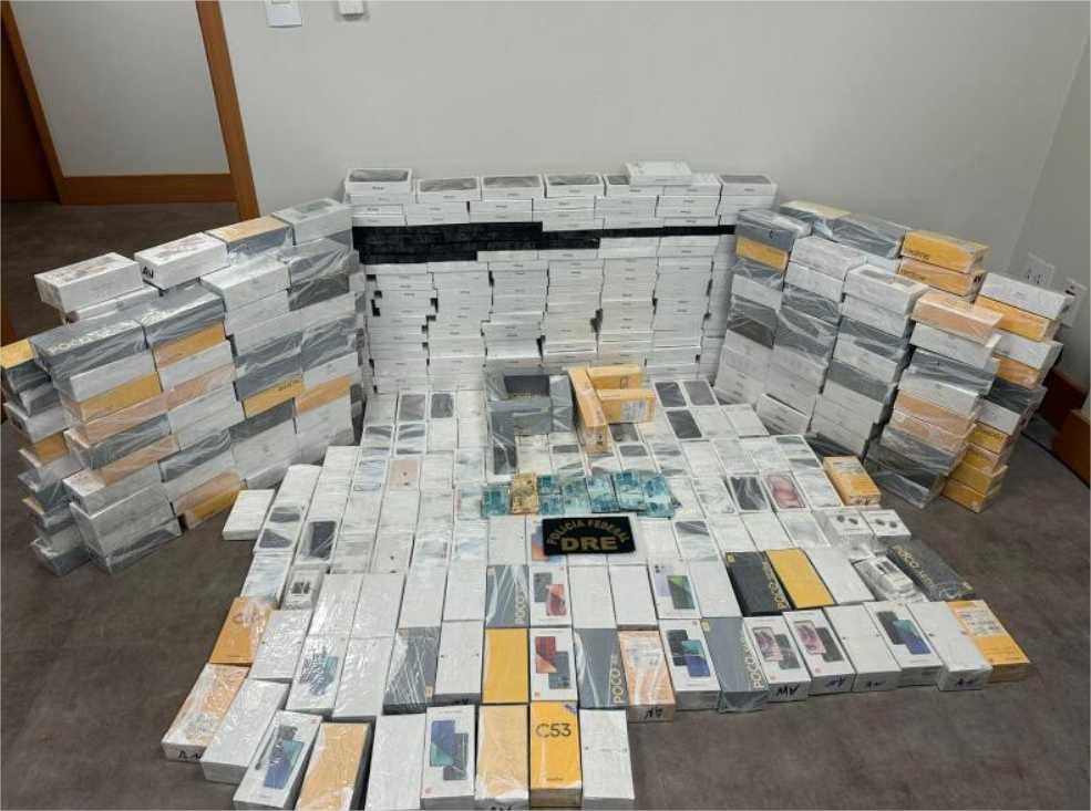 Ação integrada prende dois e apreende carga de celulares avaliada em R$ 2 milhões em Cuiabá