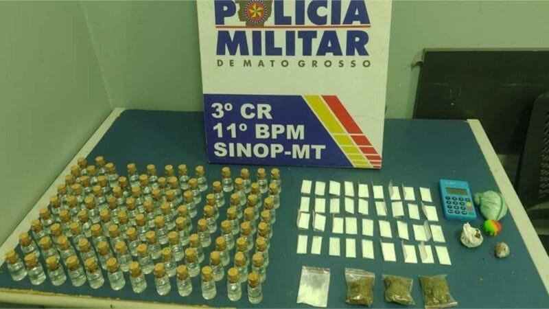 Dona de bar é presa em flagrante pela Polícia Militar por tráfico de drogas