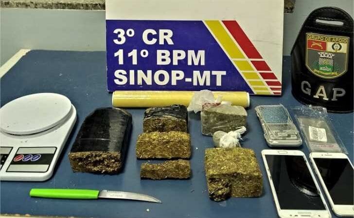 Três pessoas são presas por tráfico de drogas em Sinop