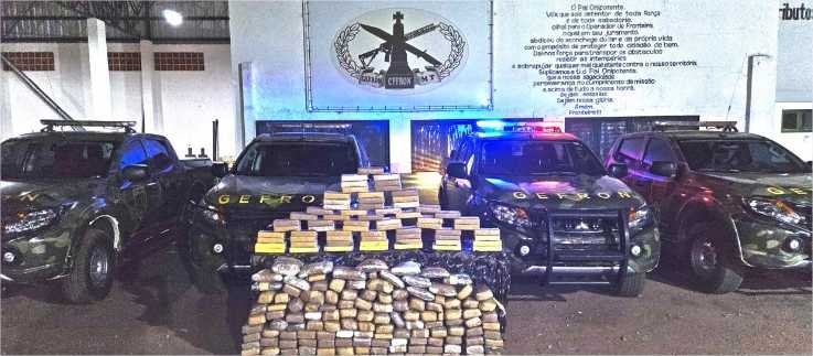 Gefron apreende 207 tabletes de entorpecentes e causa prejuízo ao tráfico de R$ 1,6 milhão