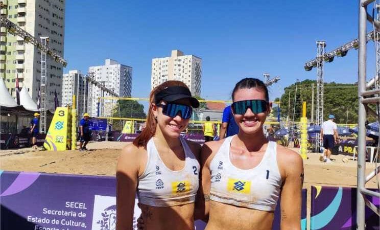 Dupla beneficiada por bolsa do Governo de MT disputa torneio principal do Circuito Brasileiro de Vôlei de Praia