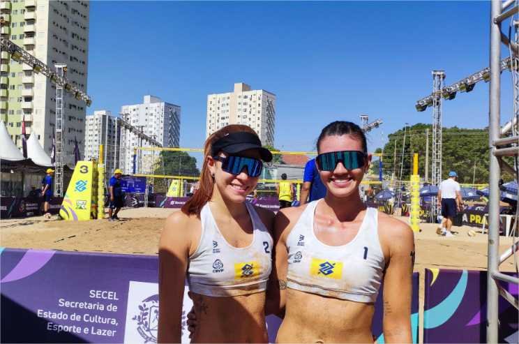 Dupla beneficiada por bolsa do Governo de MT disputa torneio principal do Circuito Brasileiro de Vôlei de Praia