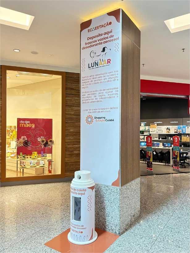 Projeto Lunaar e shopping de Cuiabá fecham parceria para arrecadação de frascos