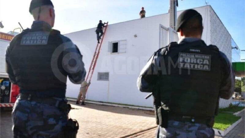 Homem morre em confronto durante tentativa de roubo ao banco Sicredi neste sábado