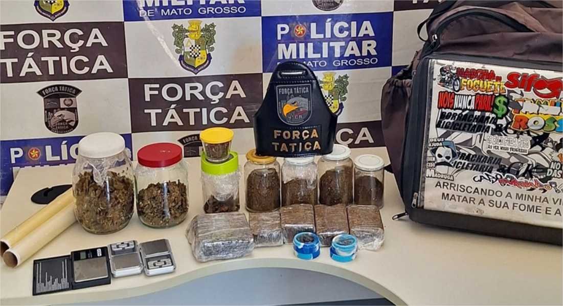 Suspeito que fazia ‘delivery’ de drogas em Rondonópolis é preso pela Força Tática