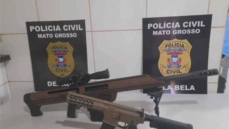 Fuzil capaz de derrubar aeronave é encontrado em Vila Bela da Santíssima Trindade