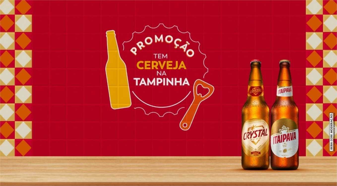 Itaipava e Crystal lançam a promoção “Tem cerveja na tampinha”