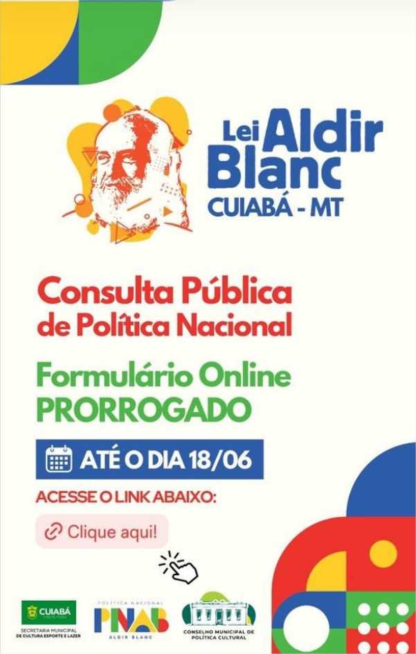 Prazo para participação da Consulta Pública referente à Lei Aldir Blanc 2024 encerra nesta terça-feira (18)