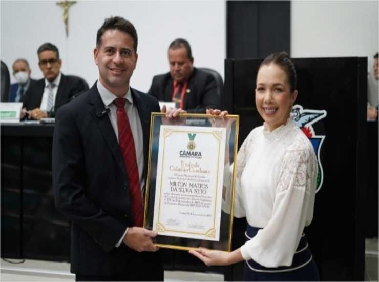 Promotor Milton Mattos da Silveira Neto recebe título de cidadão cuiabano