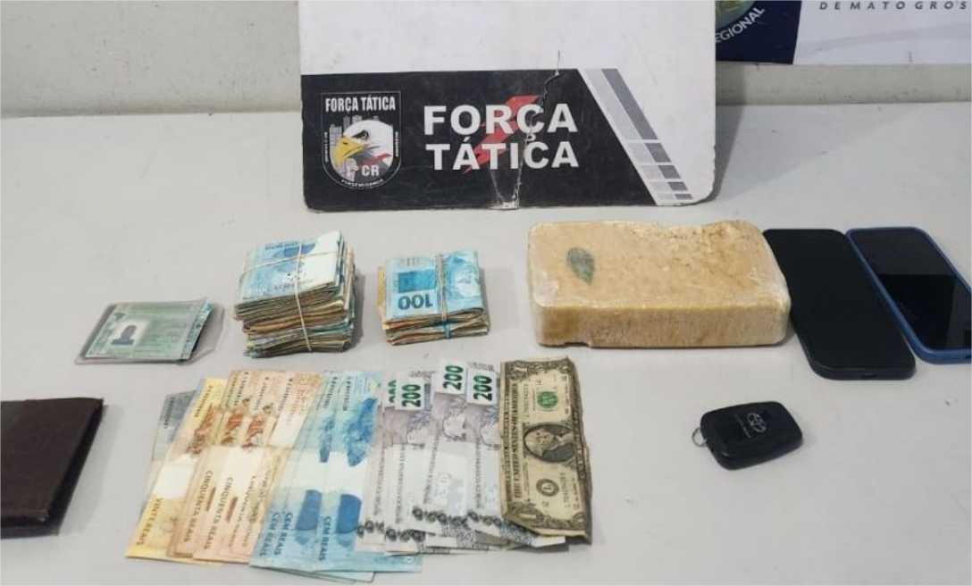 Força Tática apreende mais de R$ 22 mil em espécie e prende homem suspeito por tráfico