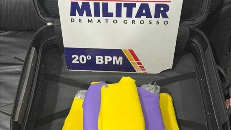 Polícia Militar apreende nove quilos de pasta base de cocaína em Juína