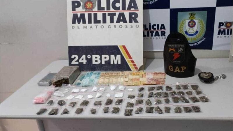 Polícia Militar prende cinco pessoas em flagrante por tráfico de drogas em Cuiabá