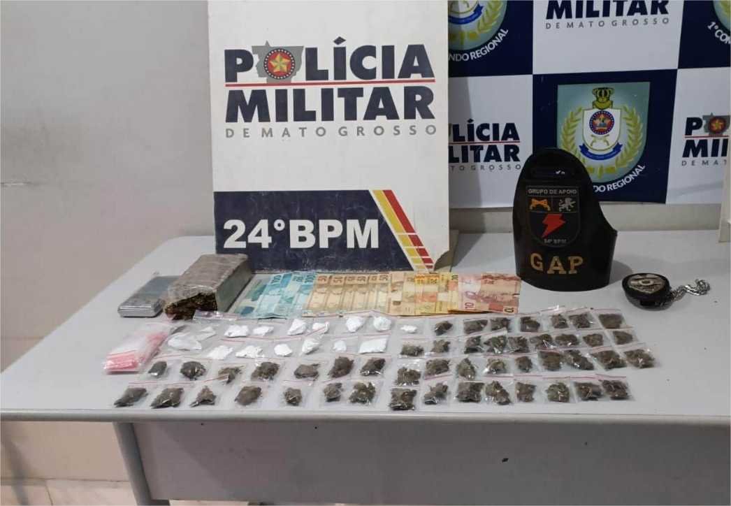 Polícia Militar prende cinco pessoas em flagrante por tráfico de drogas em Cuiabá