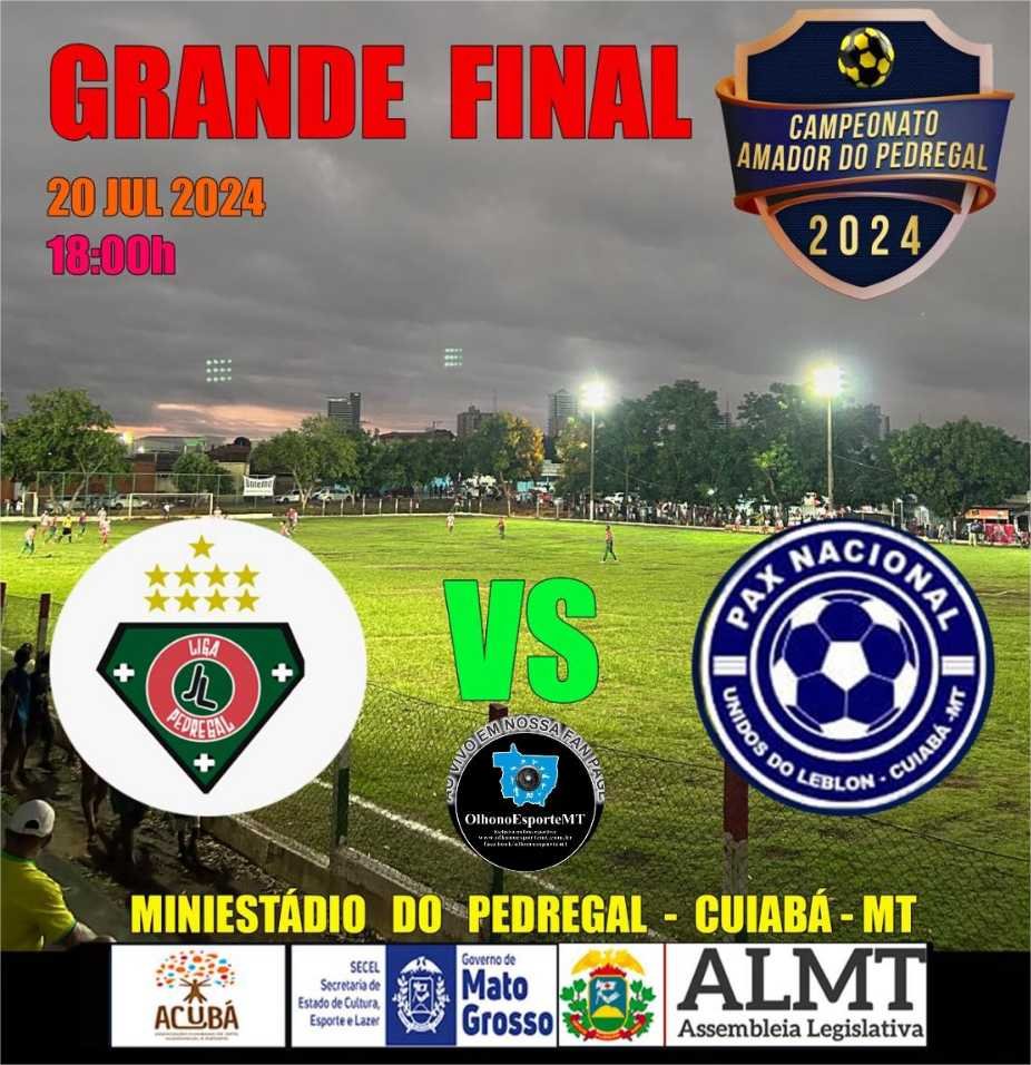 Final do Campeonato Amador do Pedregal é neste sábado (20)