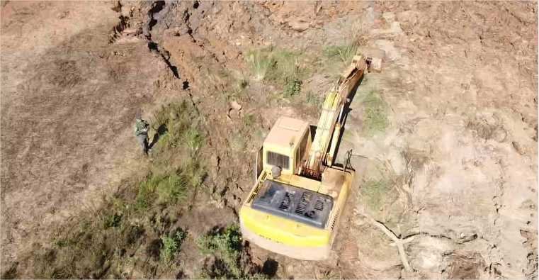 Batalhão Ambiental fecha garimpo ilegal, apreende máquinas e prende quatro pessoas em flagrante