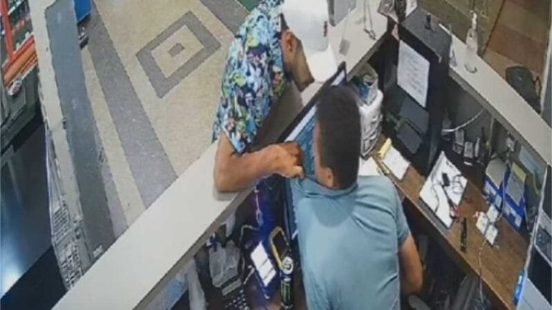 Câmera flagra ladrão agredindo e ameaçando trabalhador em MT