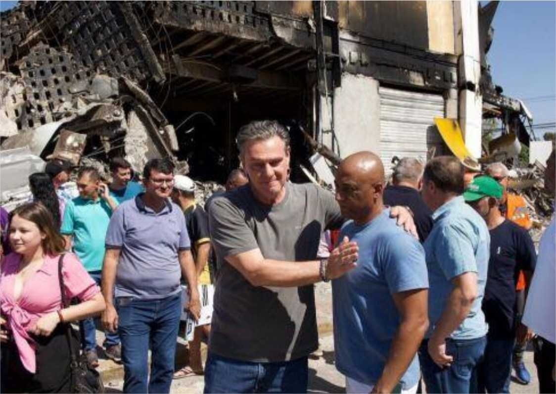 Fávaro visita instalações do Shopping Popular e reitera ajuda do Governo Federal na reconstrução