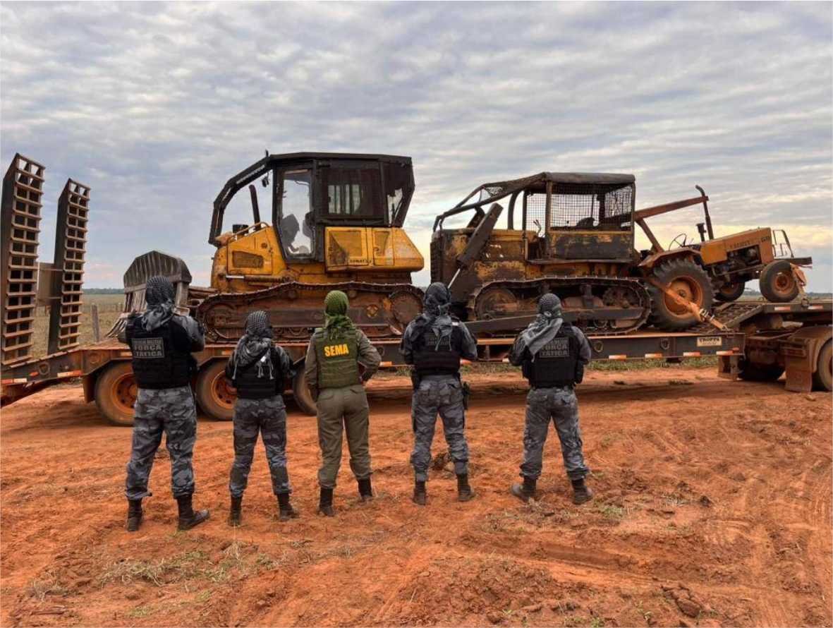 Batalhão Ambiental registra aumento de 134% em apreensões de máquinas em ações de combate a invasões de terras