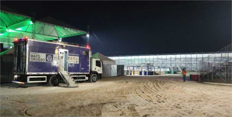 Plataforma elevada móvel do Vigia Mais MT reforça segurança na 23ª Expoverde com câmeras