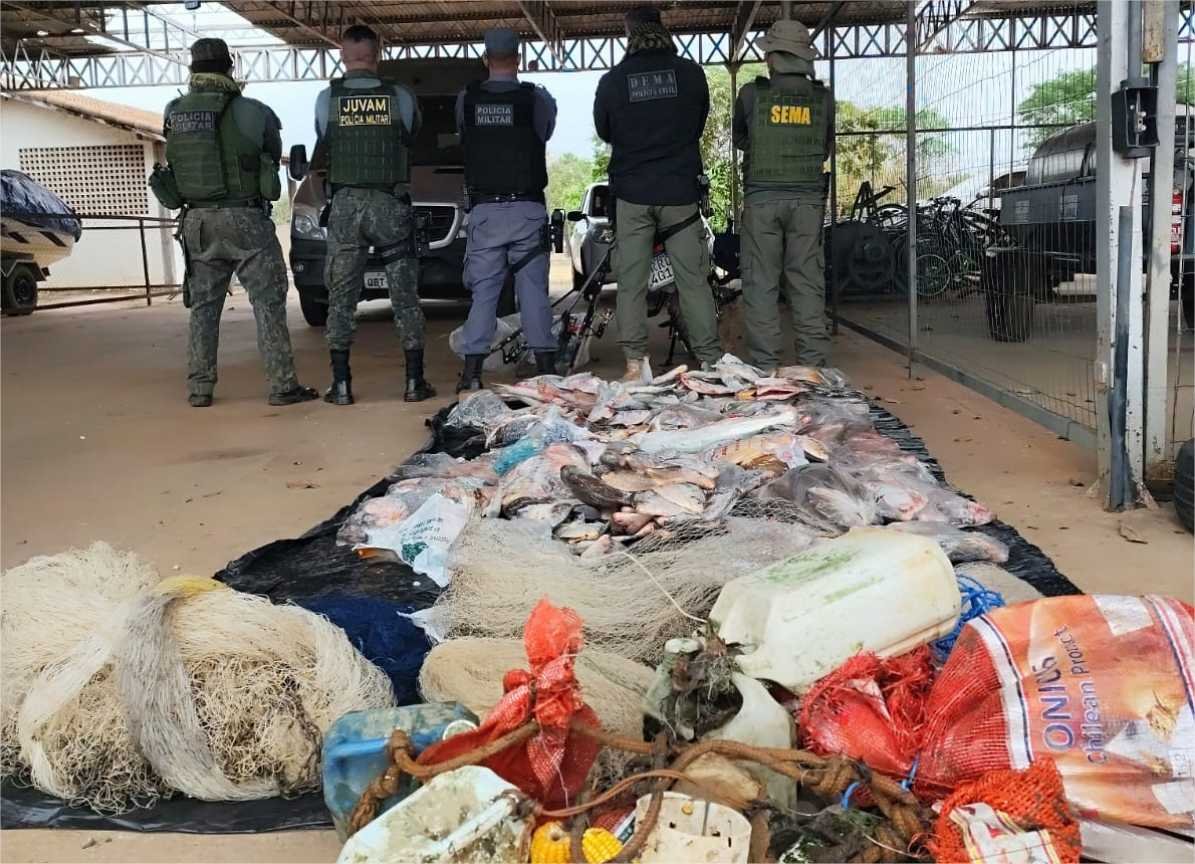 Fiscalização combate pesca ilegal na Reserva do Patrimônio Natural no Pantanal