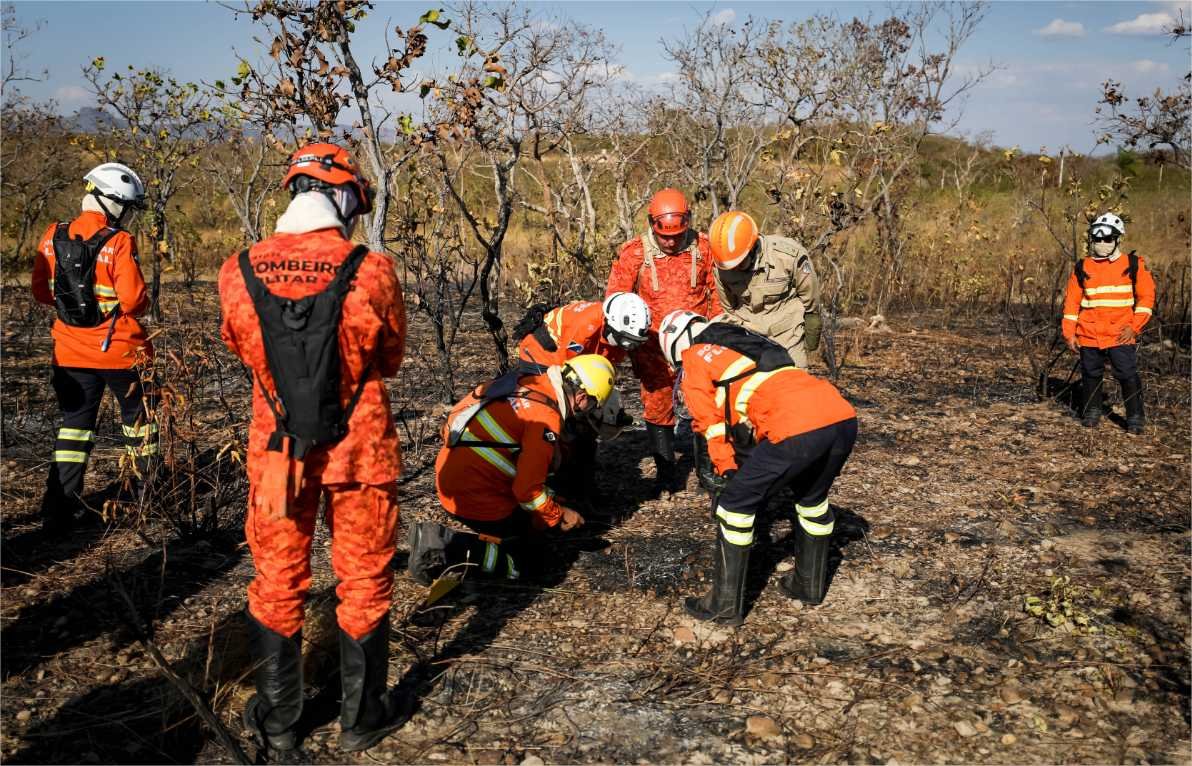 Bombeiros de MT combatem 24 incêndios florestais no Estado nesta segunda-feira (14)