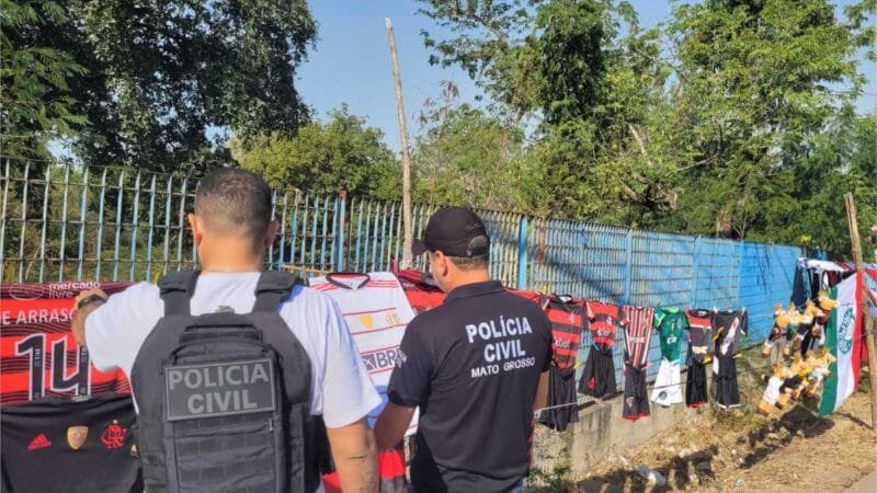 Produtos falsificados de times brasileiros são apreendidos pela Polícia Civil em Cuiabá