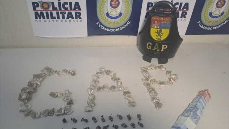 Foragido da Justiça é preso pela Polícia Militar por tráfico de drogas em Cuiabá
