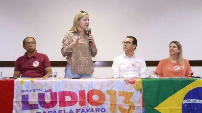 Gleisi reforça apoio de Lula à candidatura de Lúdio em Cuiabá: “É uma prioridade e estará no segundo turno”