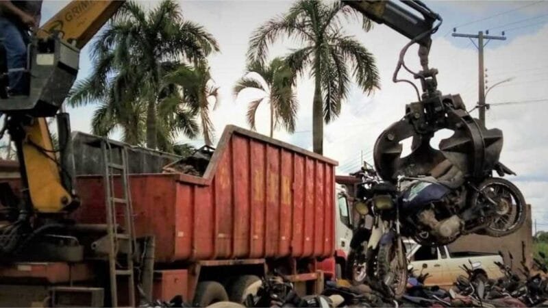 Detran-MT reciclou mais de 2,1 mil veículos em unidades do interior