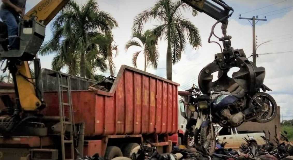 Detran-MT reciclou mais de 2,1 mil veículos em unidades do interior